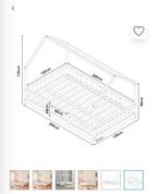 Kids bed with mattress and fitted sheets, Eenpersoons, Ophalen of Verzenden, Zo goed als nieuw, 120 cm