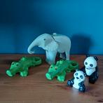 Duplo lego Dieren Olifant Krokodil Panda, Ophalen of Verzenden, Zo goed als nieuw, Duplo