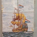 TEGELTABLAU DRIEMASTER, Antiek en Kunst, Antiek | Wandborden en Tegels, Ophalen of Verzenden