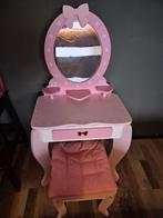 Roze kaptafel met spiegel en krukje, Minder dan 75 cm, Zo goed als nieuw, Minder dan 50 cm, Commode