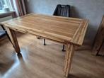 Houten massieve 4 persoons tafel plus 4 stoelen, Ophalen, Gebruikt, 100 tot 150 cm, 50 tot 100 cm