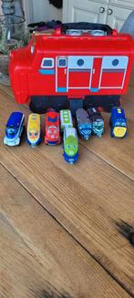 Chuggington Opbergkoffer met Treintjes, Ophalen of Verzenden, Gebruikt, Jongen of Meisje