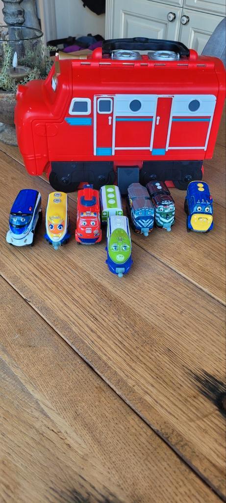 Chuggington Opbergkoffer met Treintjes, Kinderen en Baby's, Speelgoed | Overig, Gebruikt, Jongen of Meisje, Ophalen of Verzenden