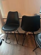 Eetkamer stoelen zwart 4x, Ophalen, Gebruikt, Zwart, Vier