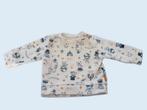 HEMA witte badstoffen longsleeve met print maat 56 ~ TH3020, Kinderen en Baby's, Babykleding | Maat 56, Ophalen of Verzenden, Zo goed als nieuw