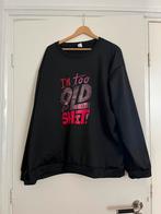 Zwarte trui met tekst, Kleding | Dames, Truien en Vesten, Ophalen of Verzenden, Zo goed als nieuw, Maat 46/48 (XL) of groter, Zwart