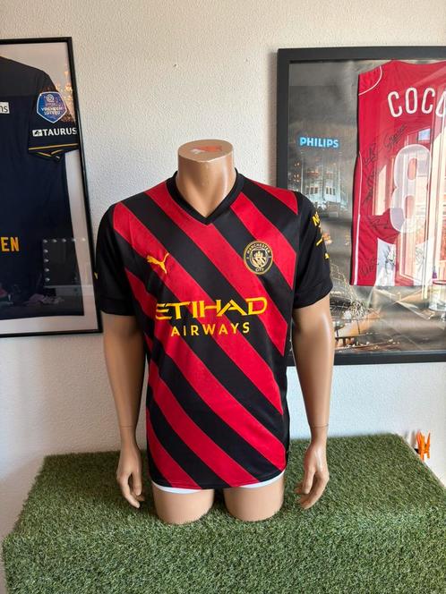 Manchester City uitshirt 2022-2023, Sport en Fitness, Voetbal, Zo goed als nieuw, Shirt, Maat L, Ophalen of Verzenden