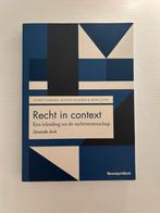 Recht in context 7e druk, Sanne Taekema; Jeanne Gaakeer; Marc Loth, Ophalen of Verzenden, Alpha, WO