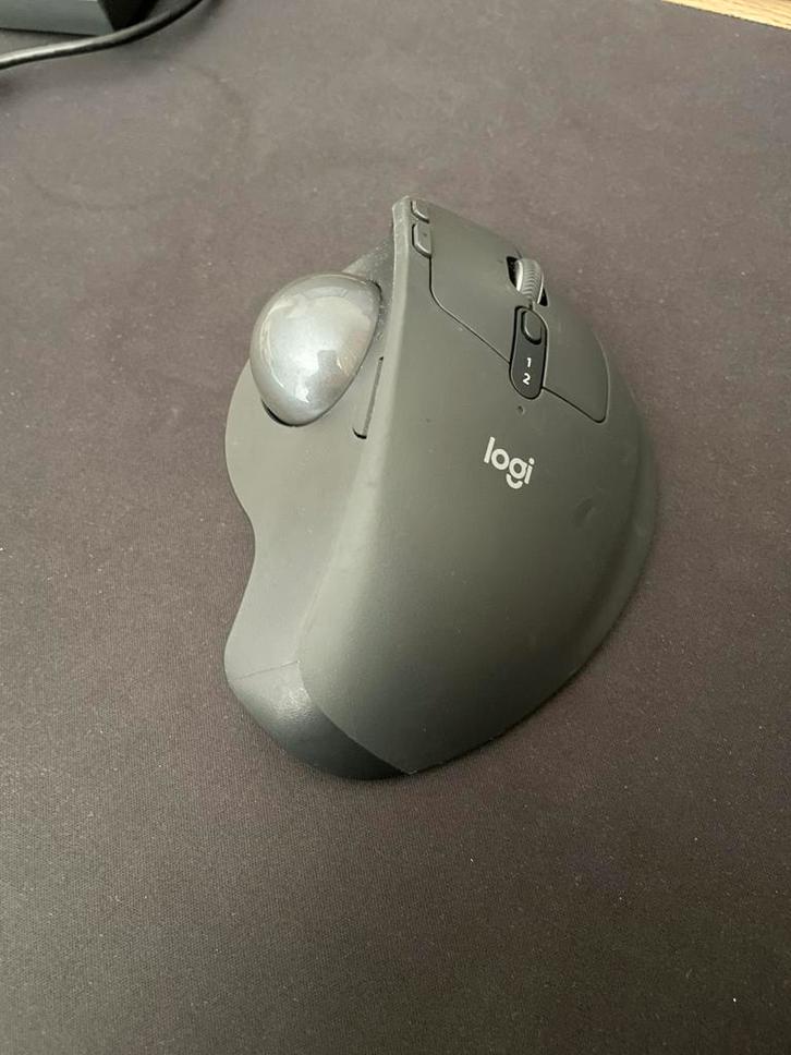 Logitech MX Ergo Trackball Muis, Computers en Software, Muizen, Gebruikt, Muis, Rechtshandig, Draadloos, Ergonomisch, Ophalen of Verzenden