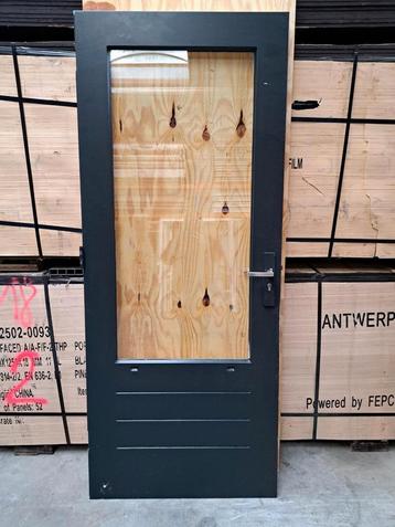 hardhouten achterdeur diverse maten, buitendeur, dubbelglas  beschikbaar voor biedingen