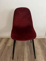 Vier eetkamerstoelen, Huis en Inrichting, Stoelen, Ophalen, Zo goed als nieuw, Rood, Vier