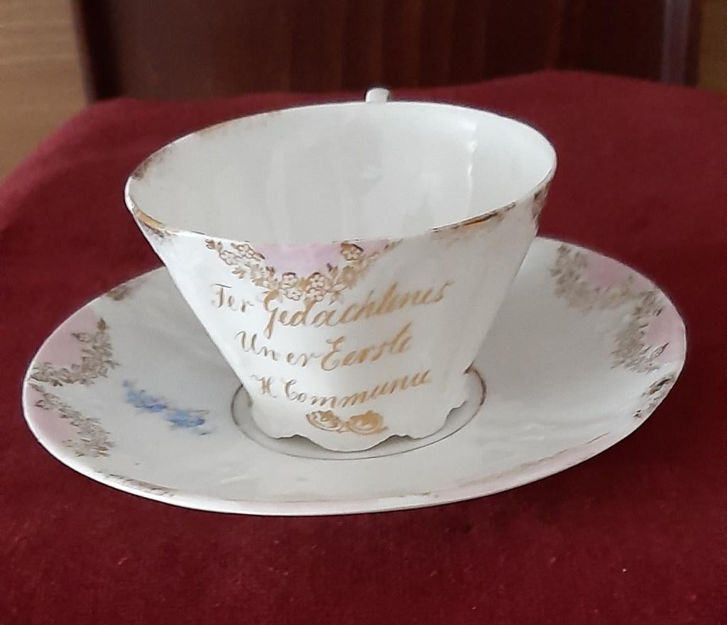 EERSTE COMMUNIE KOP SCHOTELS DE JAREN 50 + COMMUNIE LEPELTJE, Ophalen of Verzenden