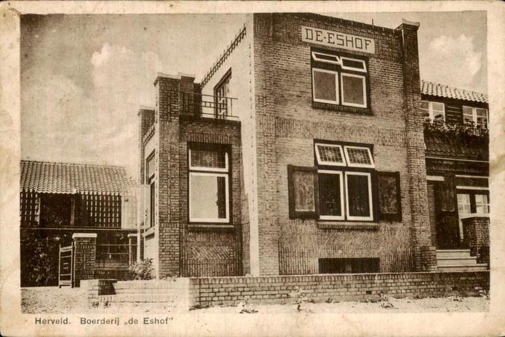 Herveld - Boerderij - de Eshof, Verzamelen, Ansichtkaarten | Nederland, Gelopen, Gelderland, Voor 1920, Ophalen of Verzenden