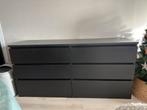 Zwarte dressoir malm, Huis en Inrichting, Kasten | Ladekasten, 5 laden of meer, 150 tot 200 cm, Ophalen of Verzenden, Zo goed als nieuw