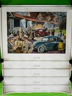 Serie van 5 posters periode 1936, 1946, 1956, 1966 en 1976, Ophalen of Verzenden, Zo goed als nieuw, Auto's