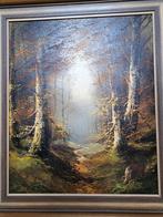 Boslandschap schilderij, Ophalen of Verzenden