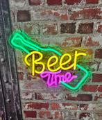Neon LED Verlichting - Beer Time, Ophalen of Verzenden, Nieuw, Lichtbak of (neon) lamp
