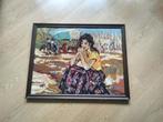 Vintage Borduurwerk schilderij "The Gypsies" / De Zigeuners, Ophalen