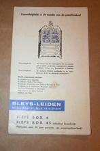 Oud vloeiblad - Bleys-Leiden B.O.B. - Circa 1950, Ophalen of Verzenden, Nieuw, Overige typen