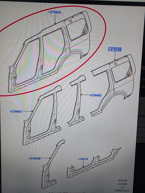 Complete linker zijkant Land Rover Discovery 3 en 4, Auto-onderdelen, Carrosserie en Plaatwerk, Spatbord, Land Rover, Links, Nieuw