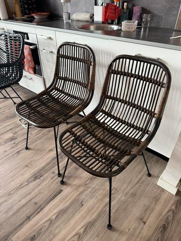 Rotan eetkamerstoelen (set van 4)