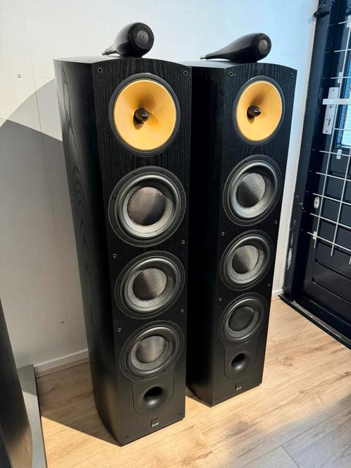 Mooie B&W 803D Diamond Black Ash Luidsprekers, Audio, Tv en Foto, Luidsprekers, Zo goed als nieuw, Front, Rear of Stereo speakers