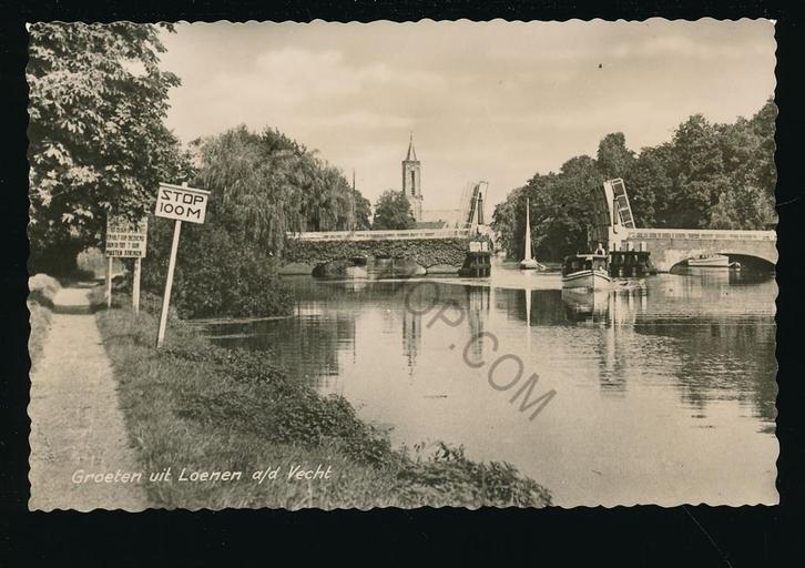 Loenen aan de Vecht - Theetuin De nieuwe Brug [KRST009-2539, Verzamelen, Ansichtkaarten | Nederland, Ongelopen, Utrecht, 1940 tot 1960