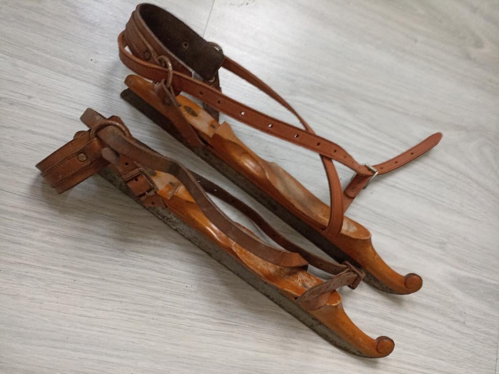Houten schaatsen Nooit Gedagt&Zn IJlst, Ophalen of Verzenden, Gebruikt, Overige typen, Overige merken