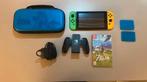 nitendo switch met toebehoren, Spelcomputers en Games, Spelcomputers | Nintendo Switch, Met games, Met 2 controllers, Ophalen of Verzenden