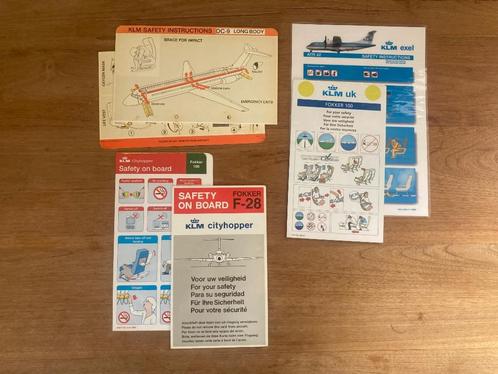 Belgische & Nederlandse KLM Martinair Transavia Safety cards, Verzamelen, Luchtvaart en Vliegtuigspotten, Zo goed als nieuw, Kaart, Foto of Prent