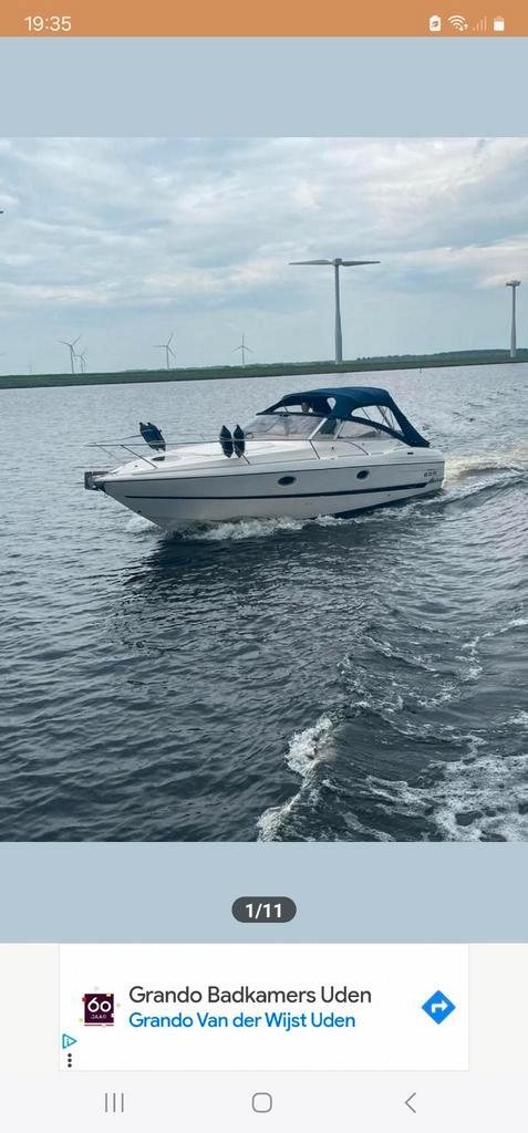 Cranchi aquamarina 31, Watersport en Boten, Speedboten, 6 meter of meer, Diesel, 200 pk of meer, Polyester, Binnenboordmotor, Ophalen of Verzenden