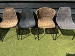 4 stoelen (kunststof) rotan stijl, Ophalen, Gebruikt, Kunststof