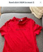 Rood shirt H&M in maat S, Ophalen, Meisje, H&M, Zo goed als nieuw