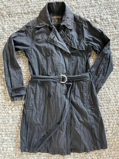 Kastopruiming WOOLRICH vintage trenchcoat valt als Medium, Kleding | Dames, Jassen | Zomer, Gedragen, Maat 38/40 (M), Grijs, Ophalen of Verzenden