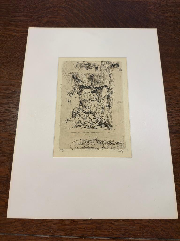 Bijzondere ets van Marius Bauer, Antiek en Kunst, Kunst | Etsen en Gravures, Ophalen of Verzenden