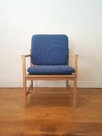 Vintage Borge Mogensen 3233 fauteuil voor Fredericia, Huis en Inrichting, Fauteuils, Ophalen, Hout, Gebruikt, Minder dan 75 cm
