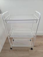 Ikea Hornavan wit kastje op wielen rolkar rolkarretje, Ophalen, Zo goed als nieuw