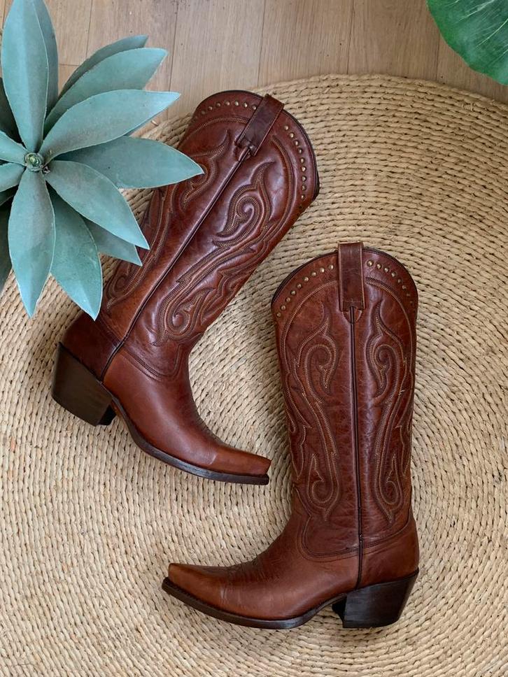 Buffalo hoge cowboylaarzen 37 western boots bohemian laarzen, Kleding | Dames, Schoenen, Zo goed als nieuw, Hoge laarzen, Bruin