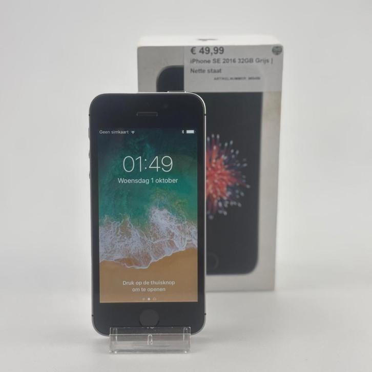 iPhone SE 2016 32GB Grijs, Telecommunicatie, Mobiele telefoons | Apple iPhone, Zo goed als nieuw