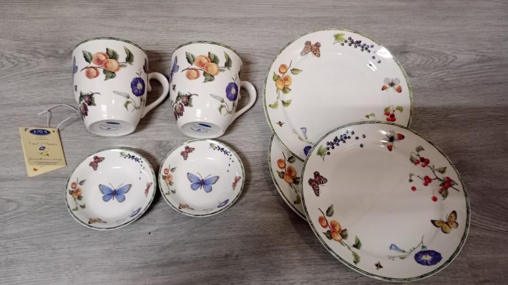 Servies JBS Home Collection Fruit & Flowers Janneke Brinkman, Nieuw, Ophalen of Verzenden, Overige stijlen, Kop(pen) en/of Schotel(s)