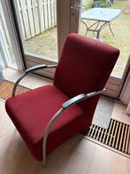 Rode heren stoel/ fauteuil, Huis en Inrichting, Fauteuils, Ophalen, Minder dan 75 cm, Stof, 50 tot 75 cm