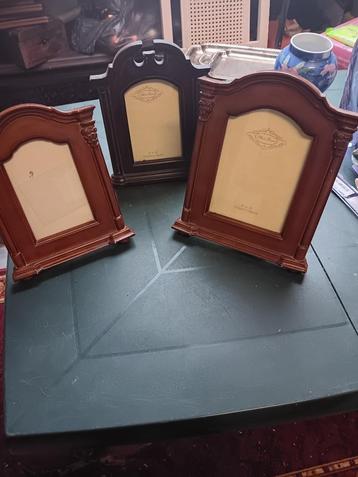 3 houten oude antieke foto lijstjes beschikbaar voor biedingen
