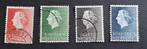 Nederland 1954-1957 nvph 637-640 Koningin Juliana, Postzegels en Munten, Postzegels | Nederland, Ophalen of Verzenden, Gestempeld