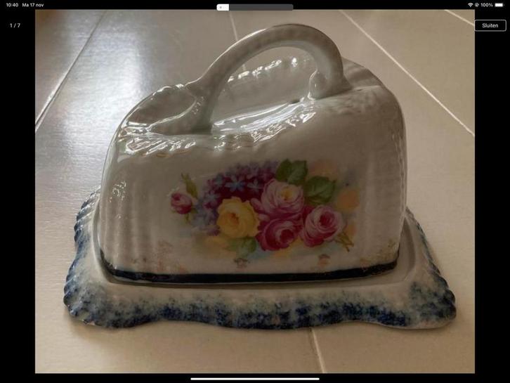 Antieke Boterstolp/Kaasstolp - Brighton, Antiek en Kunst, Antiek | Keramiek en Aardewerk, Ophalen of Verzenden