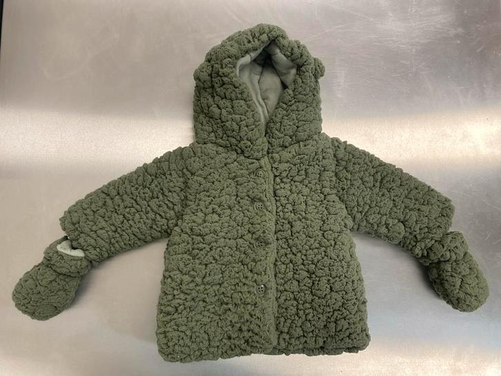 Groene Teddy Jas / Vest Zeeman maat 62, Kinderen en Baby's, Babykleding | Maat 62, Gebruikt, Jongetje of Meisje, Jasje, Ophalen of Verzenden