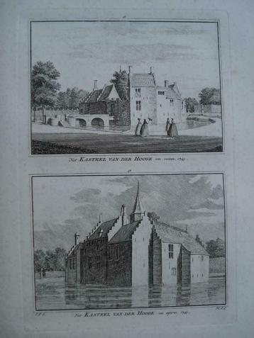 31-32 / Middelburg Van der Hooge kasteel   Kopergravure 1754 beschikbaar voor biedingen