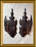 Set coromandel muurmaskers, Rama en Sita, Indisch, Ophalen of Verzenden