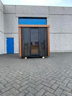 Design buitensauna Thermowood panorama view. Tuinsauna sauna, Ophalen of Verzenden, Nieuw, Fins of Traditioneel, Complete sauna
