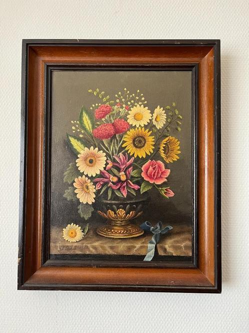 Klassiek schilderij: bloemstilleven, Antiek en Kunst, Kunst | Schilderijen | Klassiek, Ophalen
