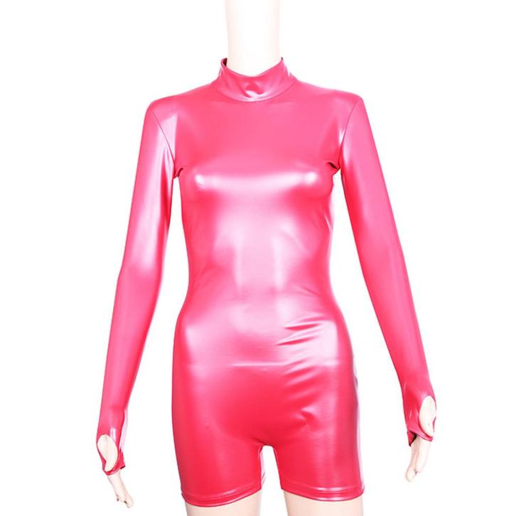 Dames rode catsuit met korte pijp bodysuit kunst latex leer, Kleding | Dames, Carnavalskleding en Feestkleding, Nieuw, Kleding